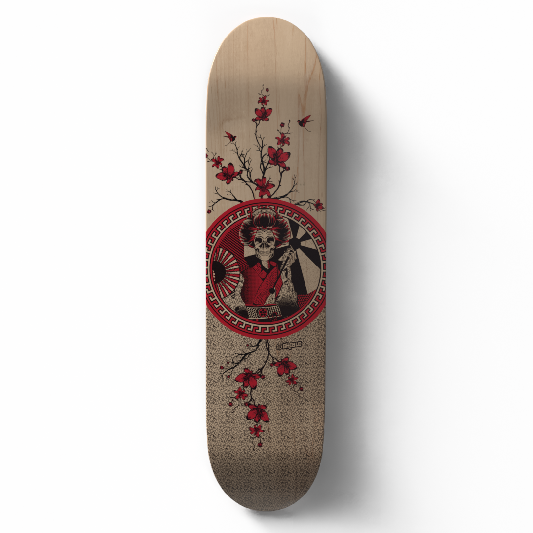Geisha Ghoul Skateboard Deck 8.5 and 8.25
