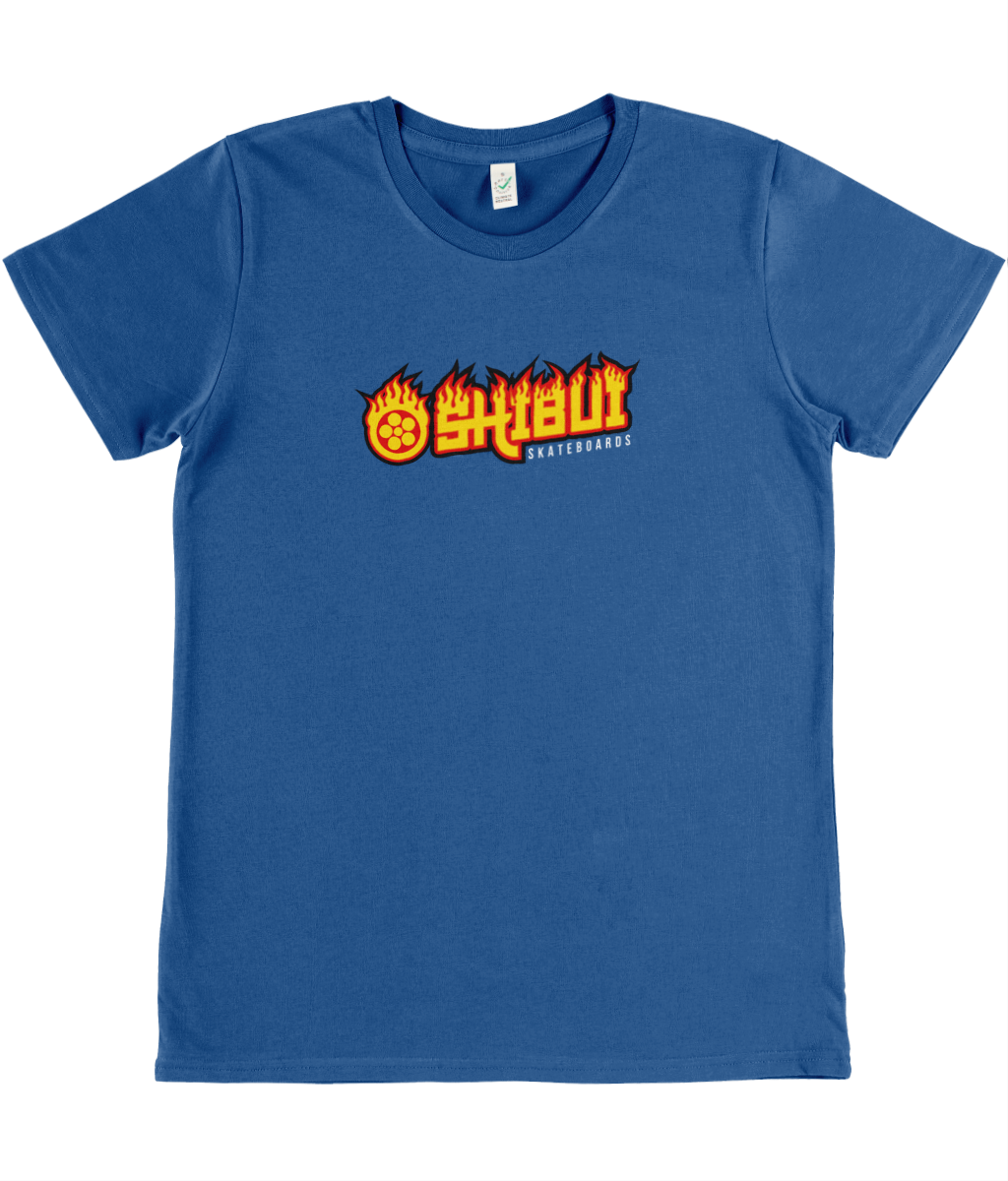 Shibui Womens Flaming Skate logo T-Shirt