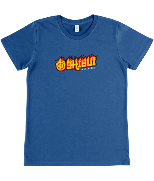 Shibui Womens Flaming Skate logo T-Shirt