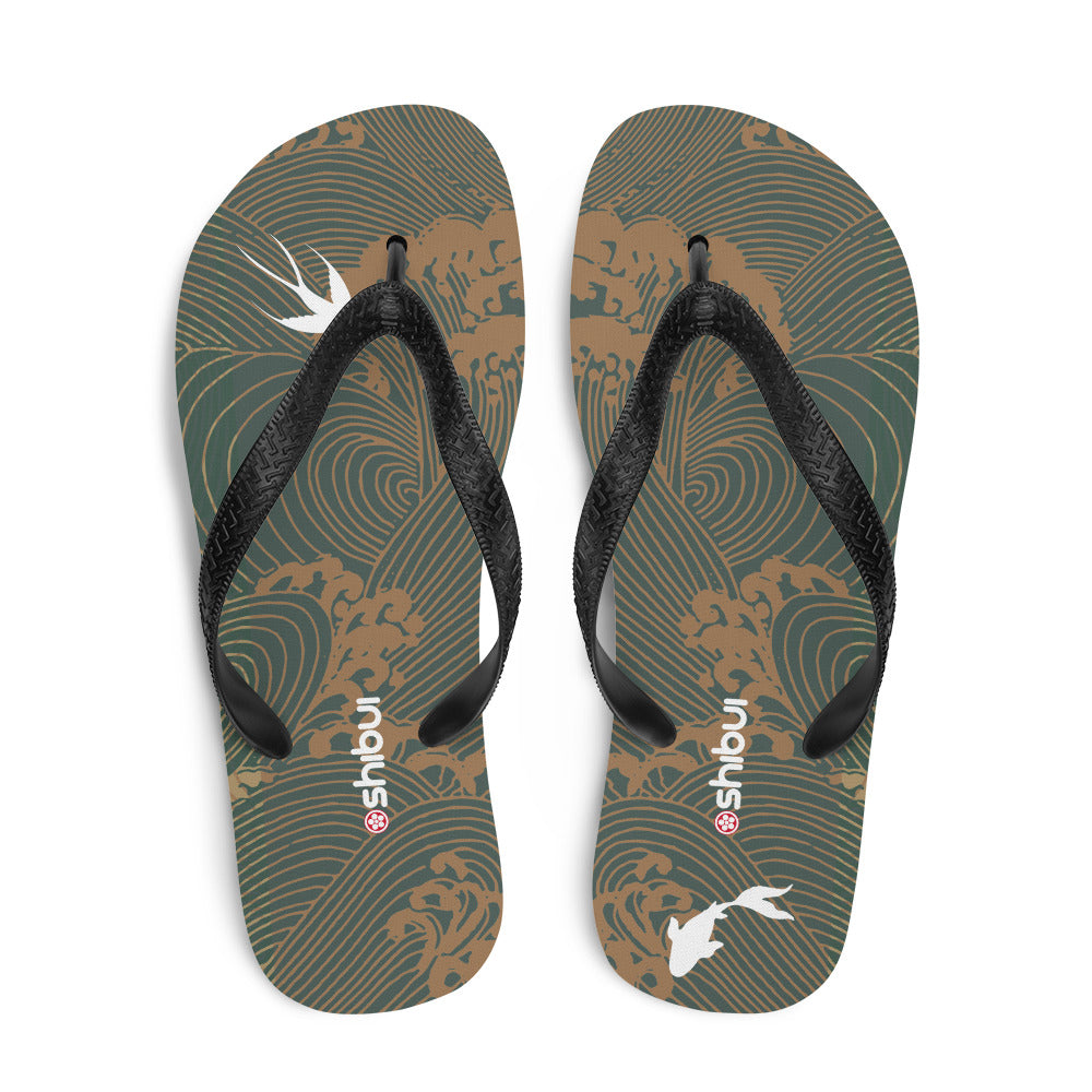 Shibui Japanese wave Flip-Flops